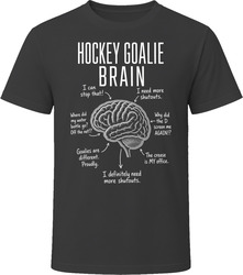 Hockey Goalie Brain Funny Ice Hockey Goalie T Shirt