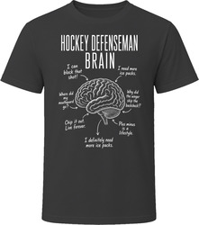 Hockey Defenseman Brain Funny Hockey D T Shirt