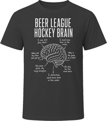 Beer League Hockey Brain Funny Beer League T Shirt