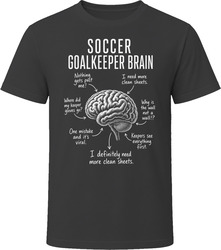 Soccer Goalkeeper Brain Funny Soccer Keeper T Shirt