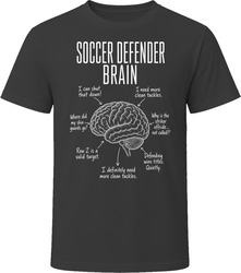 Soccer Defender Brain Funny Soccer Defense T Shirt