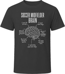 Soccer Midfielder Brain Funny Soccer Midfield T Shirt