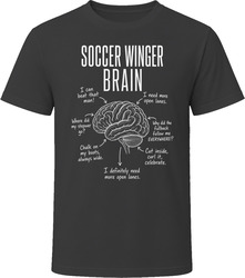 Soccer Winger Brain Funny Soccer Wing T Shirt