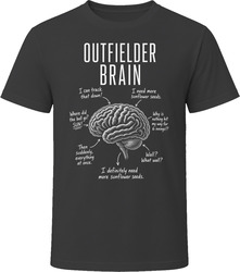 Outfielder Brain Funny Baseball Outfield T Shirt