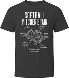 Softball Pitcher Brain Funny Fastpitch Pitcher T Shirt