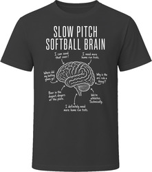 Slow Pitch Softball Brain Funny Slow Pitch T Shirt