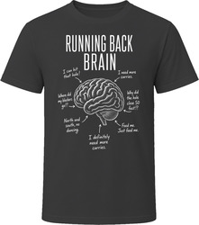 Running Back Brain Funny Football RB T Shirt