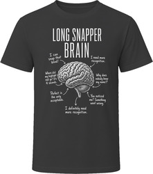 Long Snapper Brain Funny Long Snapper T Shirt