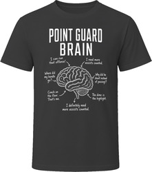 Point Guard Brain Funny Basketball PG T Shirt