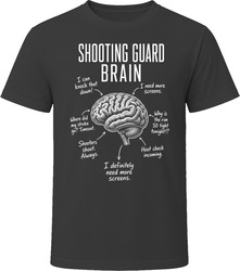 Shooting Guard Brain Funny Basketball Shooter T Shirt