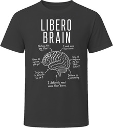 Libero Brain Funny Volleyball Libero T Shirt