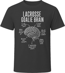 Lacrosse Goalie Brain Funny Lax Goalie T Shirt