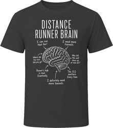 Distance Runner Brain Funny Marathon Runner T Shirt