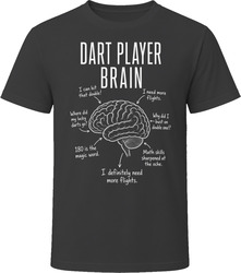 Dart Player Brain Funny Darts T Shirt Dart Player Brain Funny Darts T Shirt