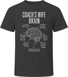 Coach's Wife Brain Funny Coach Wife T Shirt Coach's Wife Brain Funny Coach Wife T Shirt