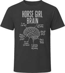 Horse Girl Brain Funny Equestrian Girl T Shirt Horse Girl Brain Funny Equestrian Girl T Shirt
