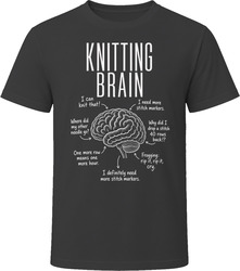 Knitting Brain Funny Knitter T Shirt Knitting Brain Funny Knitter T Shirt