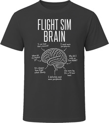 Flight Sim Brain Funny Flight Simulator T Shirt Flight Sim Brain Funny Flight Simulator T Shirt