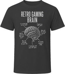 Retro Gaming Brain Funny Retro Gamer T Shirt Retro Gaming Brain Funny Retro Gamer T Shirt