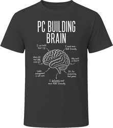 PC Building Brain Funny PC Builder T Shirt PC Building Brain Funny PC Builder T Shirt