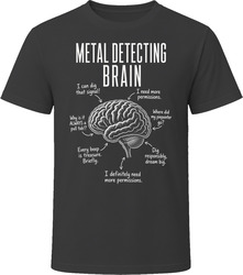 Metal Detecting Brain Funny Metal Detectorist T Shirt Metal Detecting Brain Funny Metal Detectorist T Shirt