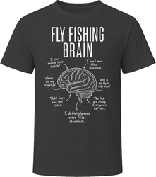 Fly Fishing Brain Funny Fly Fisherman T Shirt Fly Fishing Brain Funny Fly Fisherman T Shirt