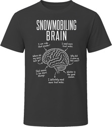 Snowmobiling Brain Funny Snowmobiler T Shirt Snowmobiling Brain Funny Snowmobiler T Shirt