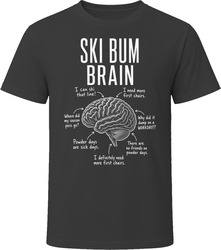 Ski Bum Brain Funny Skier T Shirt Ski Bum Brain Funny Skier T Shirt