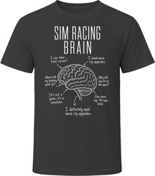 Sim Racing Brain Funny Sim Racer T Shirt Sim Racing Brain Funny Sim Racer T Shirt