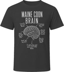 Maine Coon Brain Funny Maine Coon Cat T Shirt