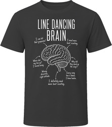 Line Dancing Brain Funny Line Dancer T Shirt