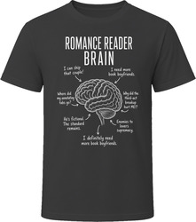 Romance Reader Brain Funny Romance Book Fan T Shirt