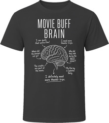 Movie Buff Brain Funny Film Fan T Shirt