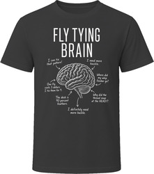 Fly Tying Brain Funny Fly Tyer T Shirt