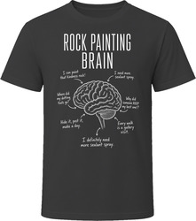 Rock Painting Brain Funny Rock Painter T Shirt