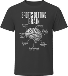 Sports Betting Brain Funny Sports Bettor T Shirt