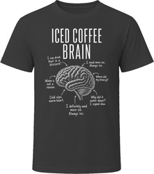 Iced Coffee Brain Funny Iced Coffee Lover T Shirt