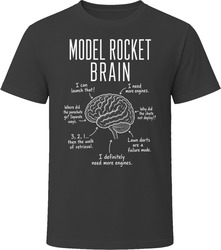 Model Rocket Brain Funny Model Rocketry T Shirt