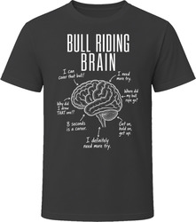 Bull Riding Brain Funny Bull Rider T Shirt