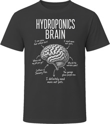 Hydroponics Brain Funny Hydroponic Grower T Shirt