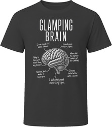 Glamping Brain Funny Glamper T Shirt