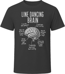 Line Dancing Brain Funny Line Dancer T Shirt Line Dancing Brain Funny Line Dancer T Shirt