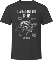 Language Learning Brain Funny Language Learner T Shirt Language Learning Brain Funny Language Learner T Shirt