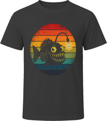 Retro Anglerfish Sunset T-Shirt Retro Anglerfish Sunset T-Shirt