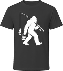 Bigfoot Fishing Sasquatch T-Shirt Bigfoot Fishing Sasquatch T-Shirt