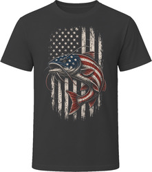 USA Flag Catfish Fisherman T-Shirt USA Flag Catfish Fisherman T-Shirt