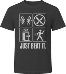 Just Beat It Exit 90s Hip Hop Pop Music Pictogram Song Lyrics T Shirt Just Beat It Exit 90s Hip Hop Pop Music Pictogram Song Lyrics T Shirt