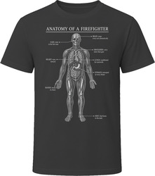 Anatomy of a Firefighter Funny Firefighter T Shirt Anatomy of a Firefighter Funny Firefighter T Shirt