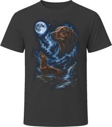 Dachshund Howling at the Moon T-Shirt