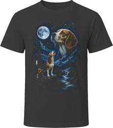 Beagle Howling at the Moon T-Shirt